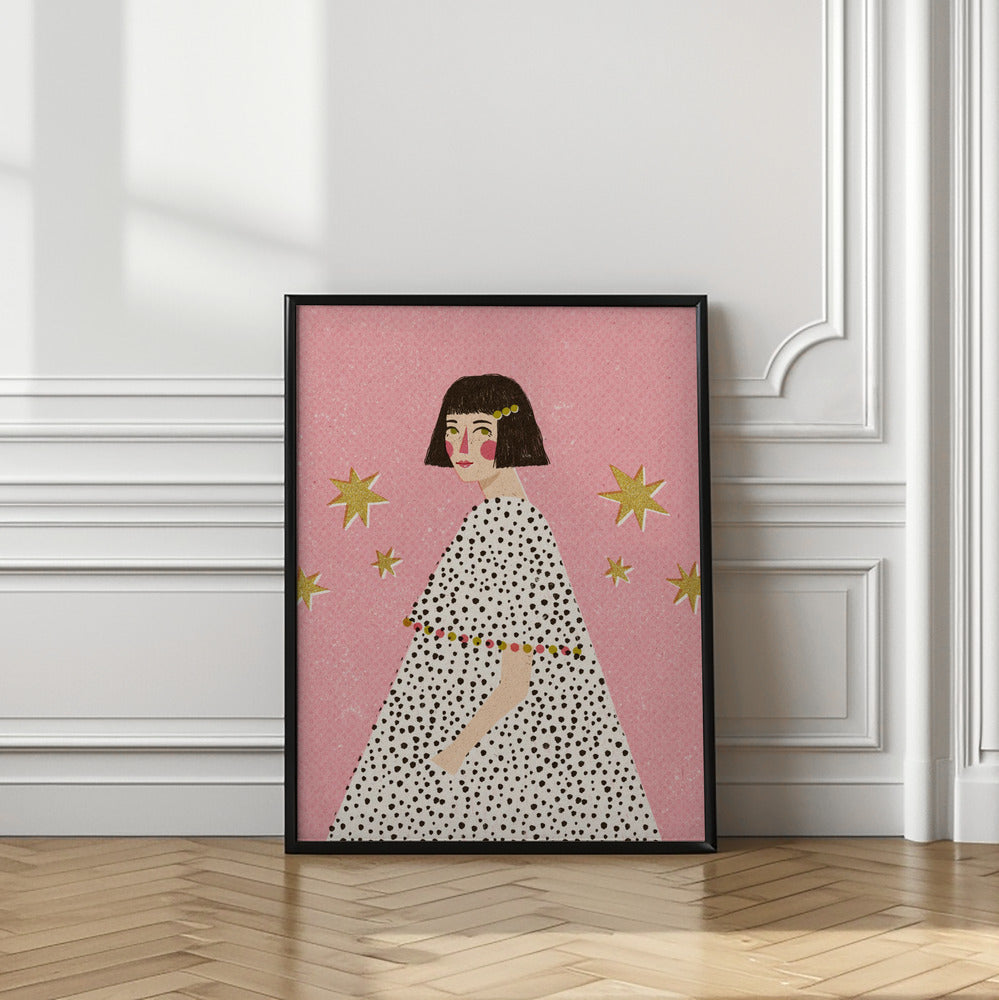 Polka Dots Girl Poster