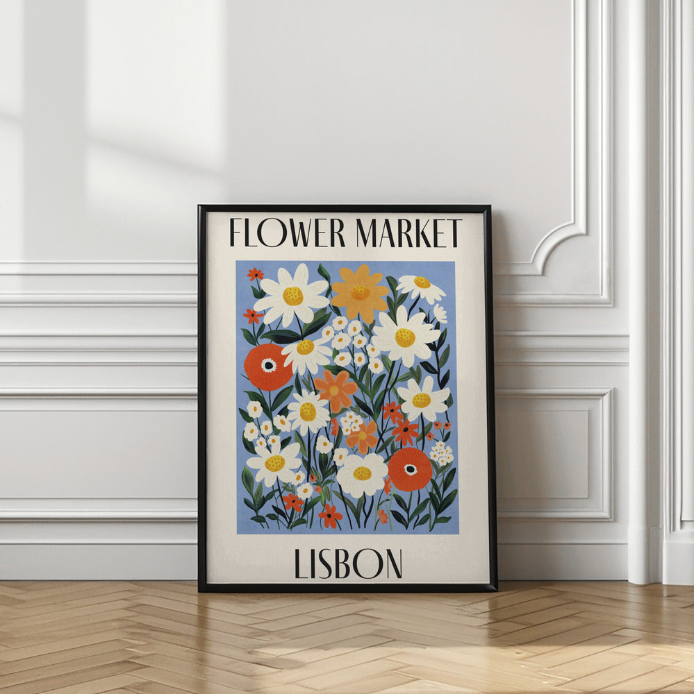 Flower Market Lisbon Portugal Poster