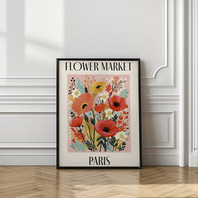 Flower Market Paris France Poster