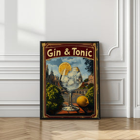 Gin &amp; Tonic Vintage Poster