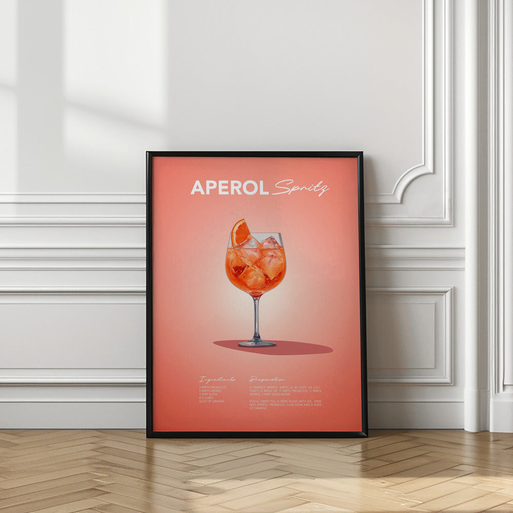 Aperol Spritz Recipe Poster