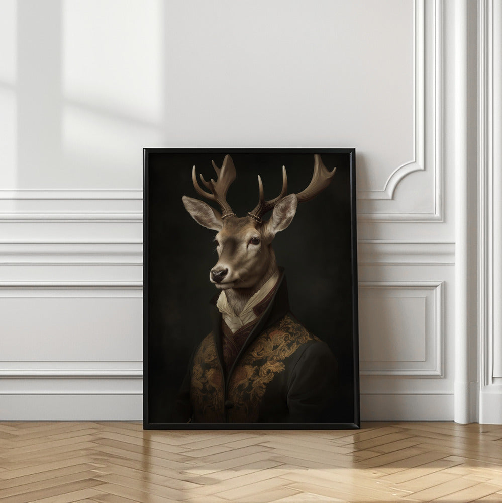 Stag Portrait Poster