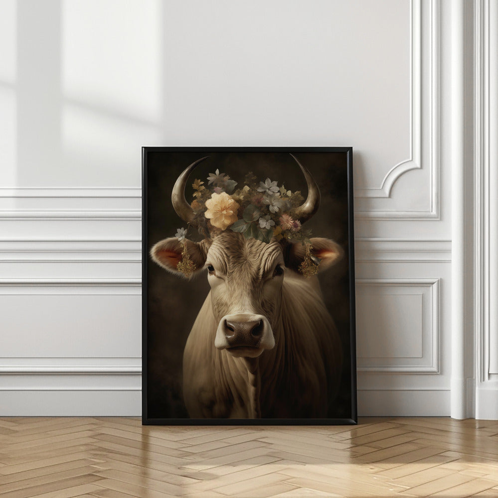 Bull Portrait Poster