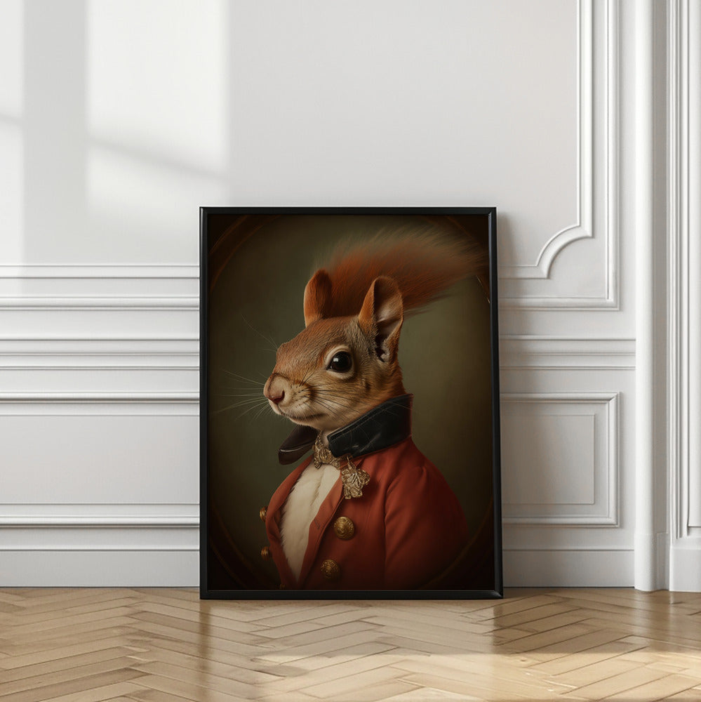 Squirrel Portrait Poster