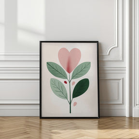 Heart Shaped Flower Poster