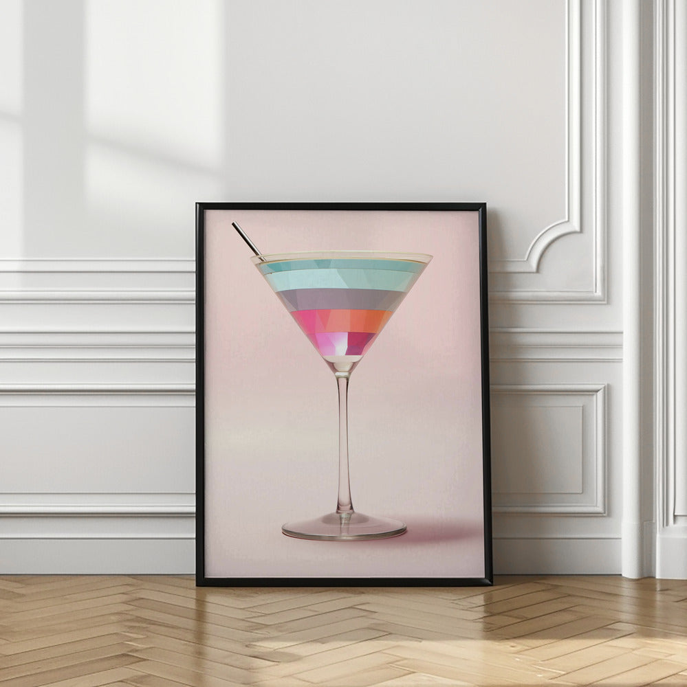 Striped Martini Poster