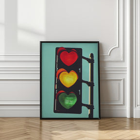 Traffic Light In Love Poster