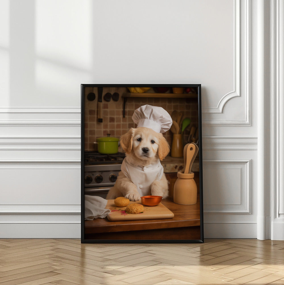 Golden Retriever Puppy Chef Poster