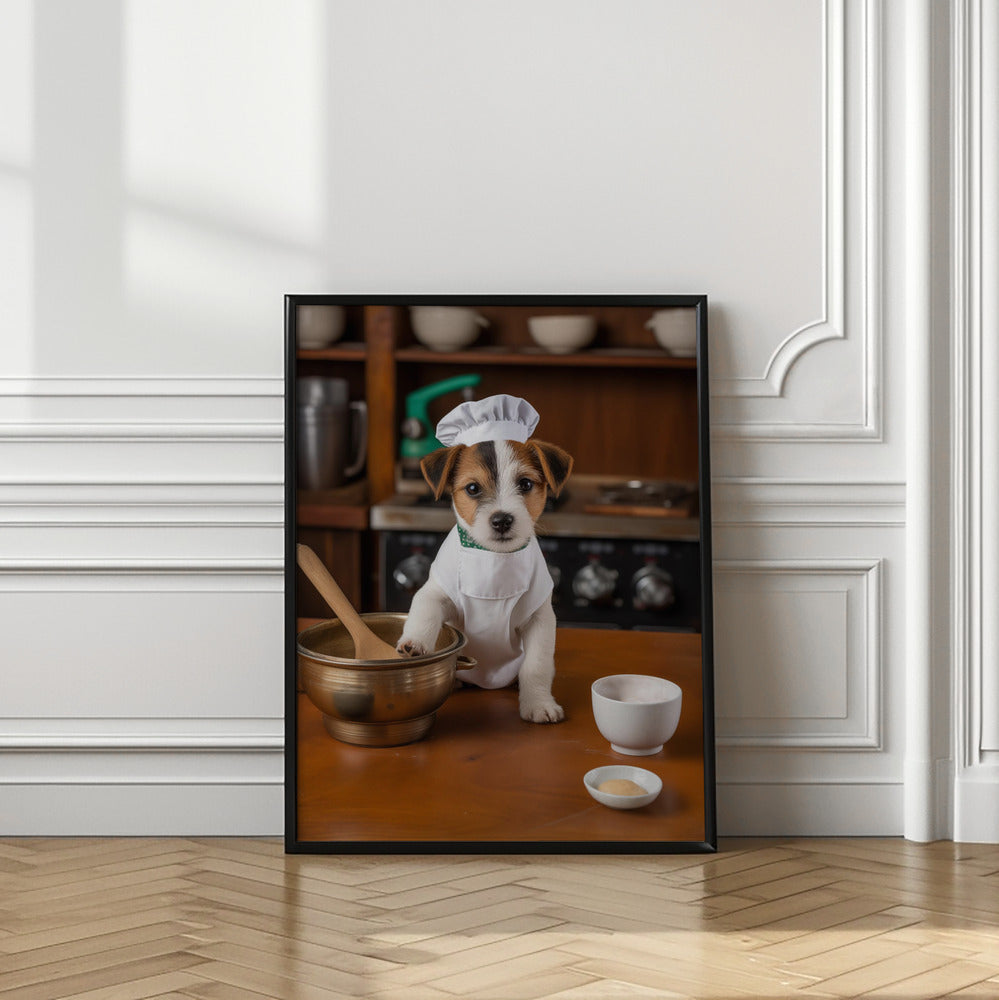 Jack Russell Puppy Chef Poster