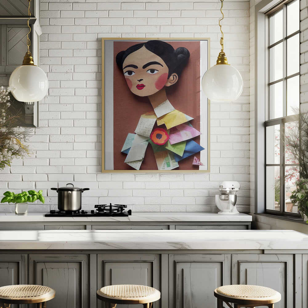 Paper Portrait Blossom Poster