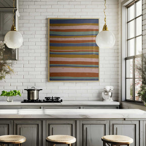 Earthy Stripes Flow Poster