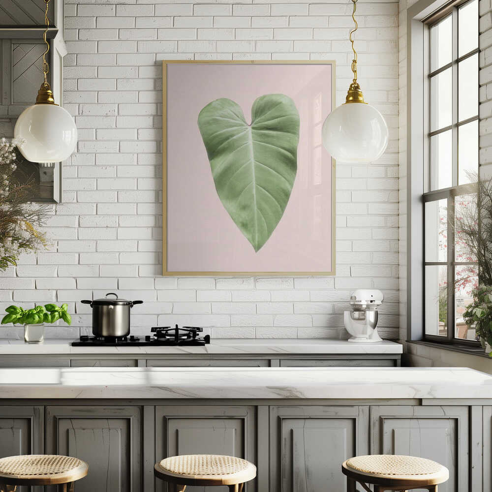 Tropical Leaf Blush Poster