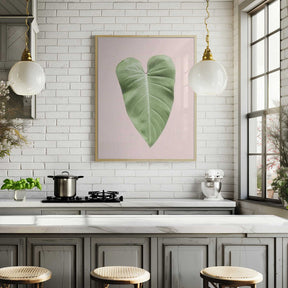 Tropical Leaf Blush Poster