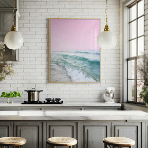 Pink Sky Beach Poster