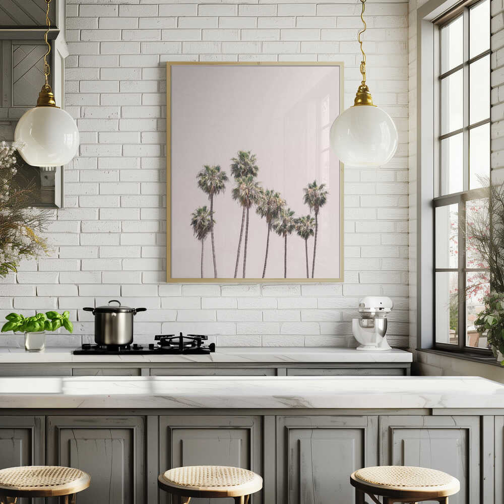 Blush Palms Poster