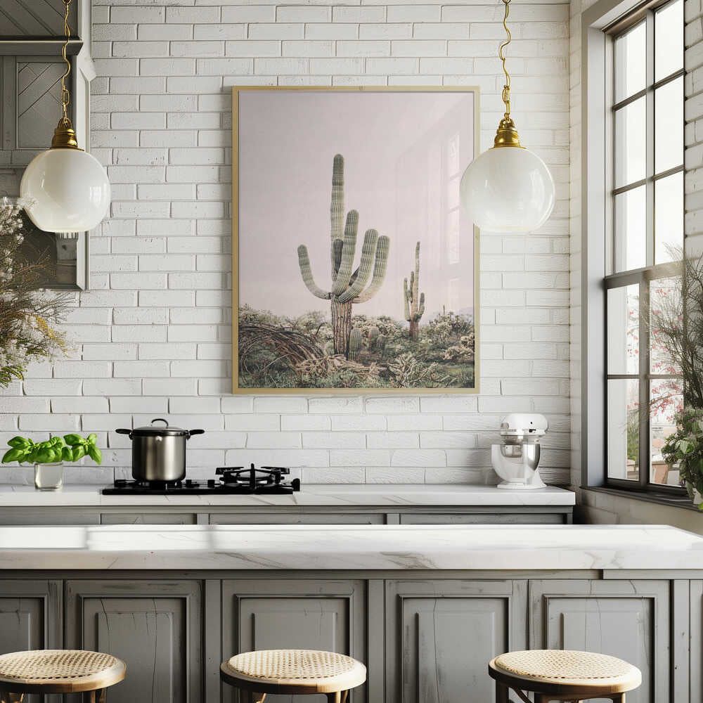 Pink Saguaro Poster