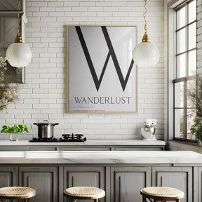 Wanderlust definition typography art Poster