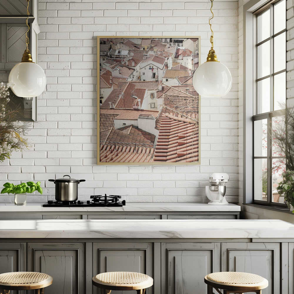 Red Tiled Rooftops Poster
