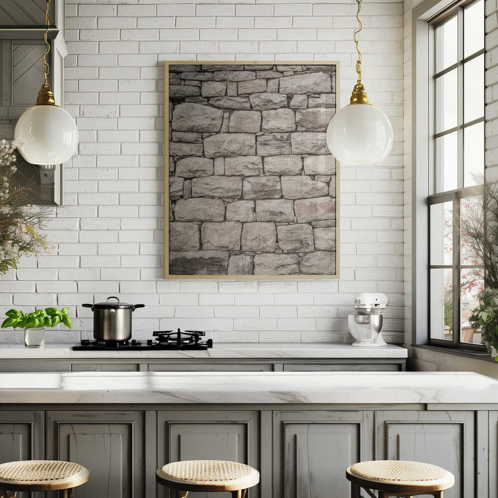 Serene Stonework Poster