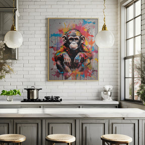 Monkey Pop Art Poster