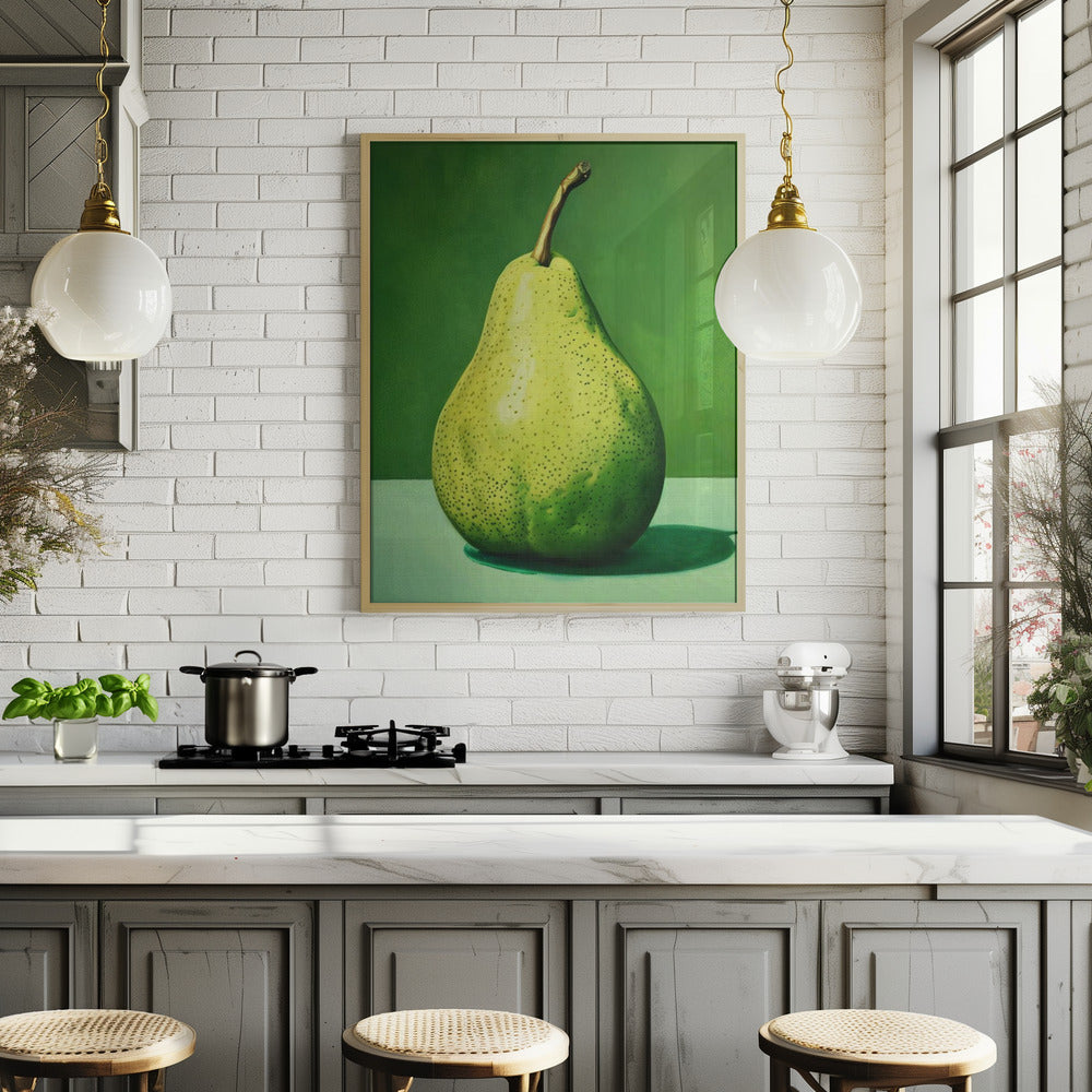 Green Pear Poster