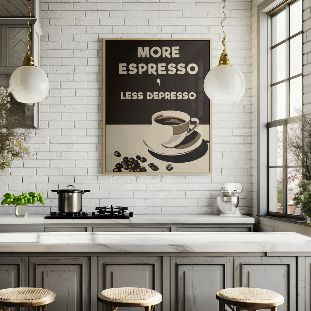 More Espresso - Less Depresso Poster