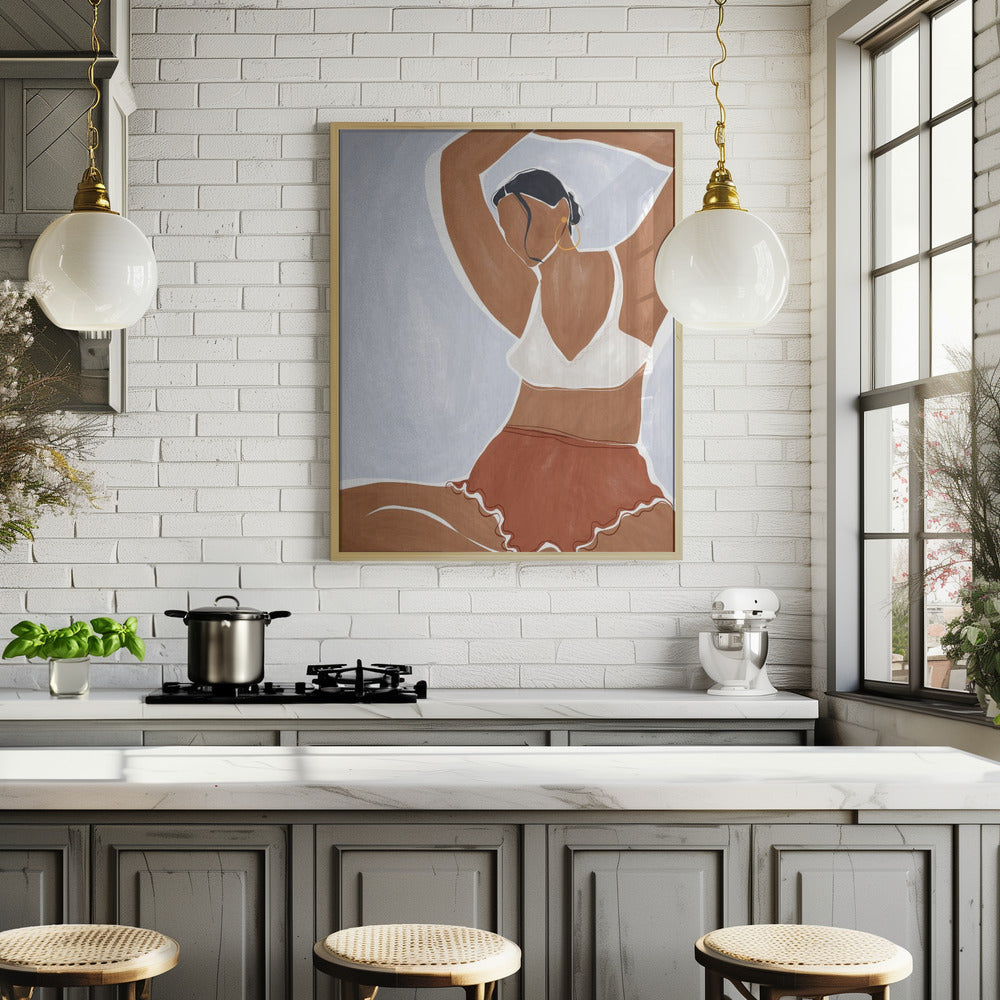 Woman Doing Yoga In Bikini Print By Ivy Green Illustrations Poster