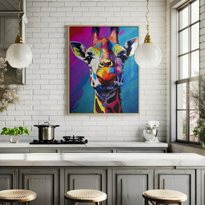 Giraffe Pop Art Poster