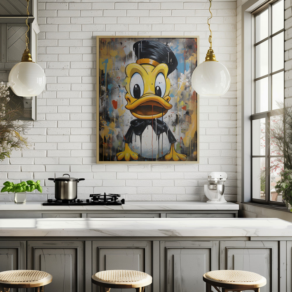 Street Art Duck Poster