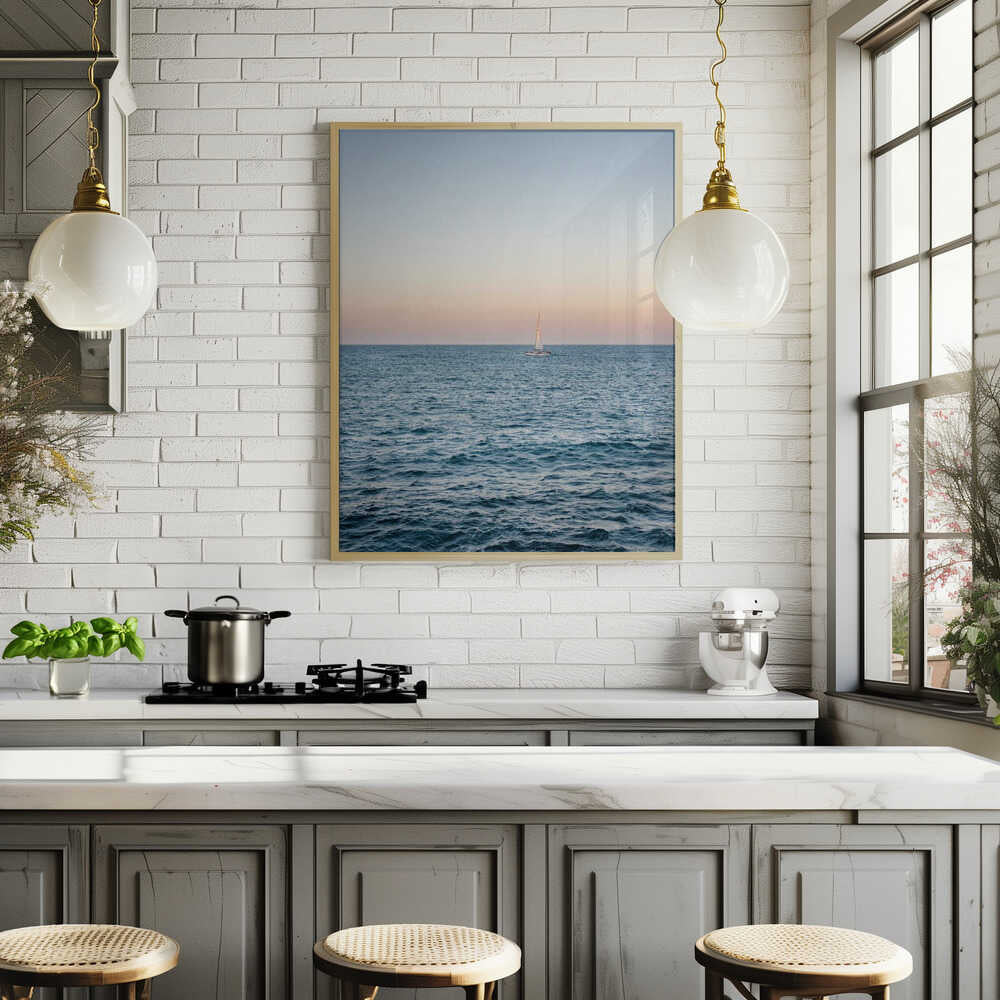 Amalfi Sunset Coast Sailing | Italy Travel Photography Poster