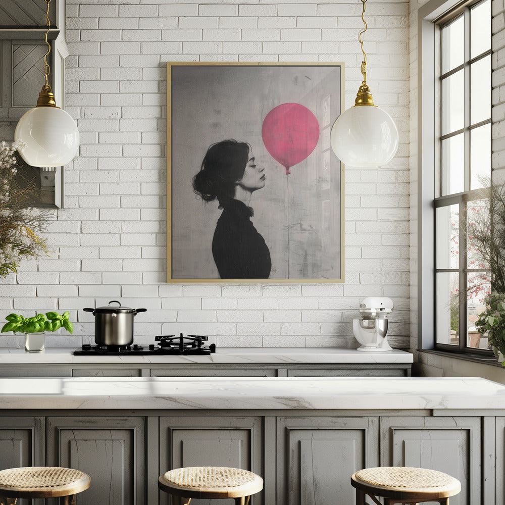 The Girl With the Pink Balloon Poster