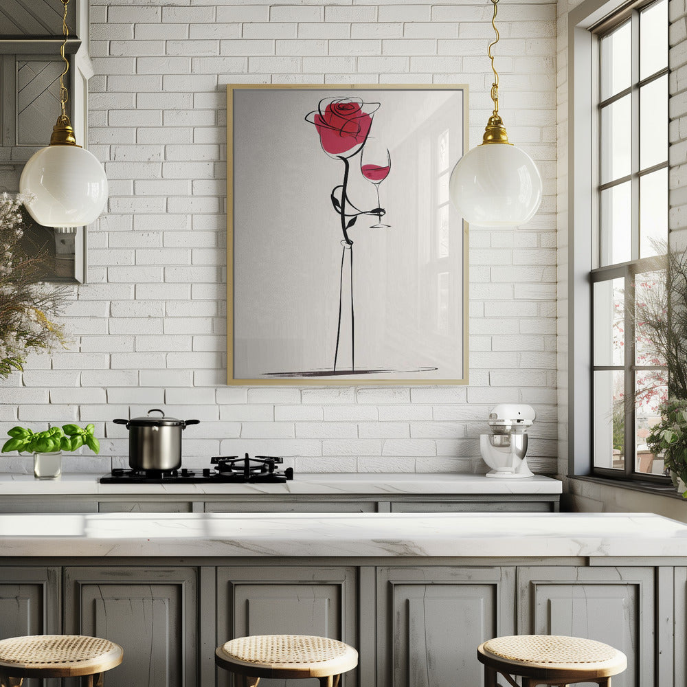 Wine Rose Poster