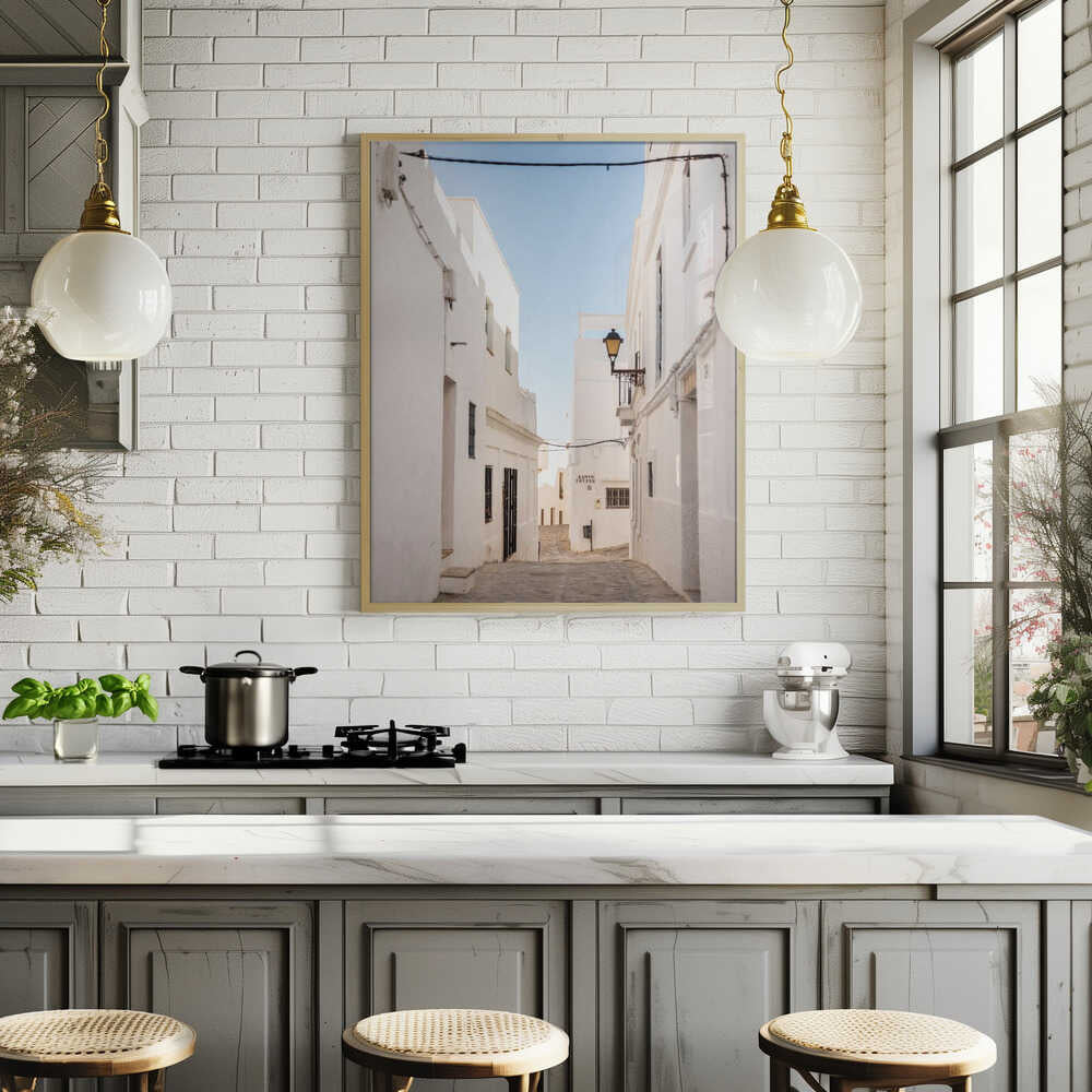 The White town of Vejer de La Frontera Poster