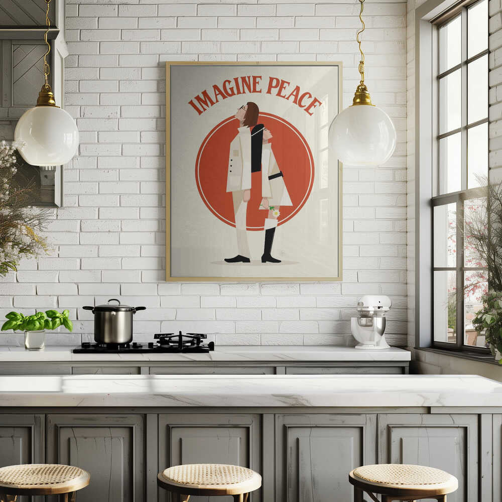 Imagine Peace Minimalist Poster