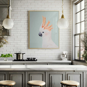 Cockatoo on Mint Poster