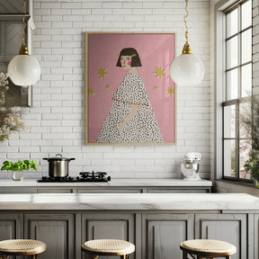 Polka Dots Girl Poster