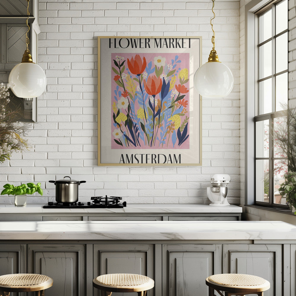 Flower Market Amsterdam Netherlands Poster