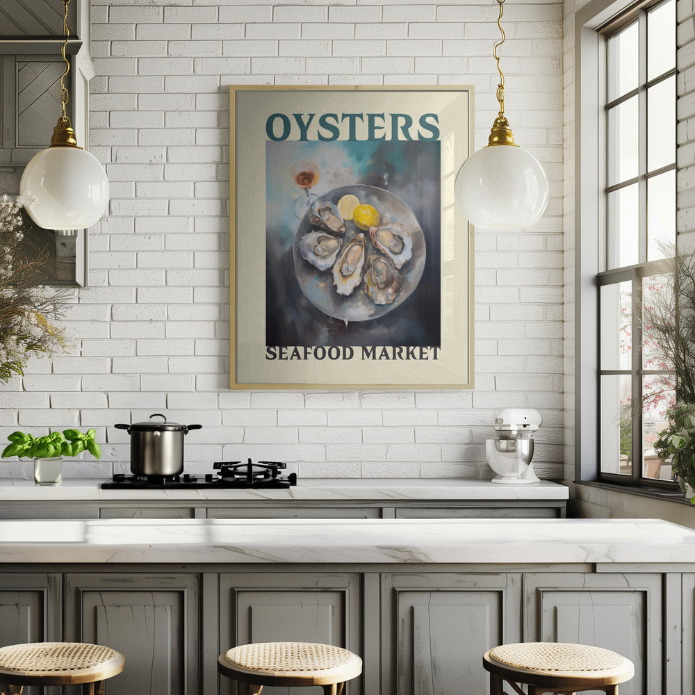 Oysters Seafood Market Poster