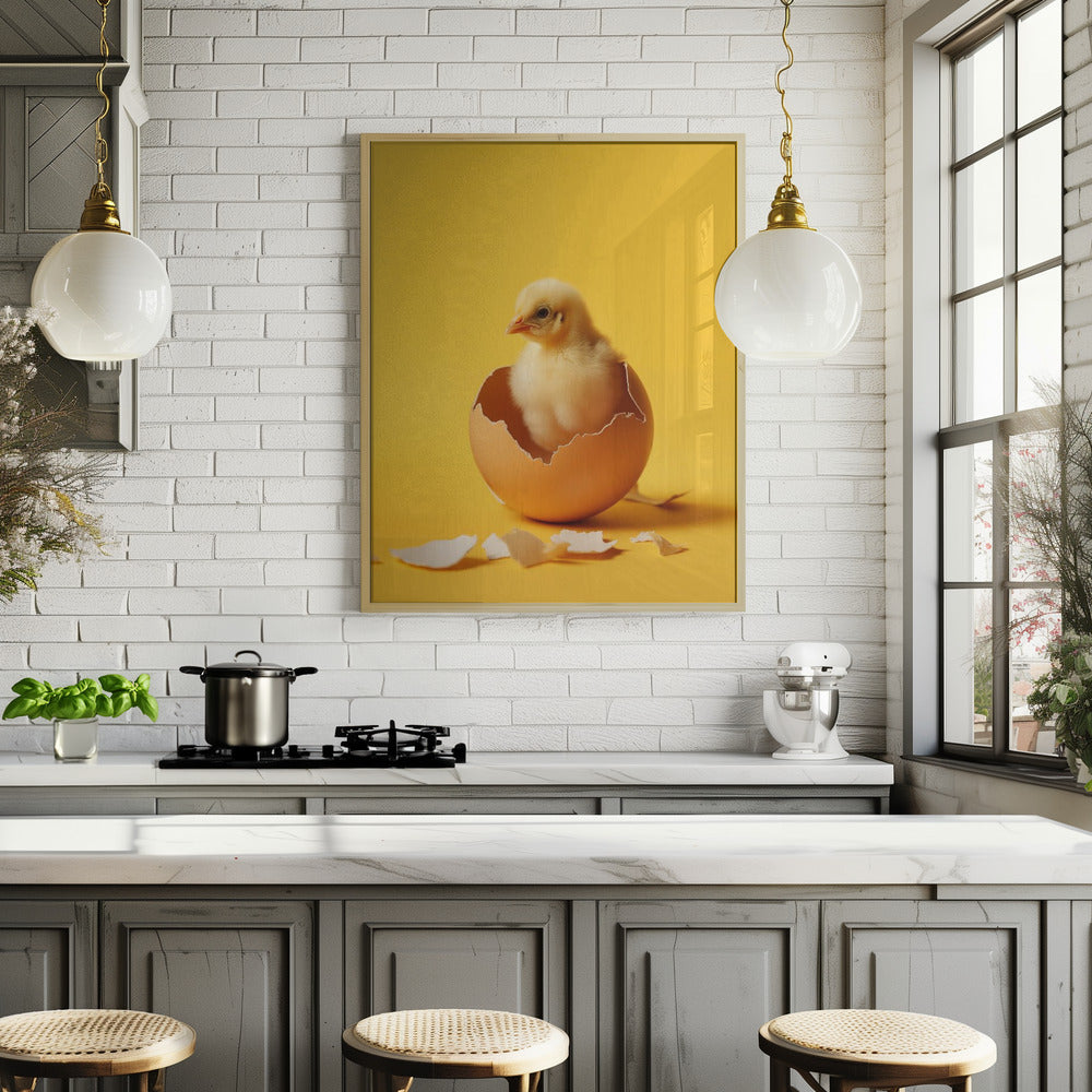 Hatched chicken Poster