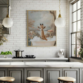 Whimsical Giraffe Soak Poster