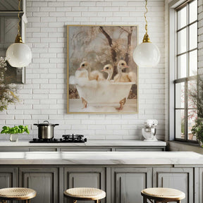 Bubbly Ostrich Trio Poster