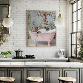Leopard’s Pink Bubble Bath Poster
