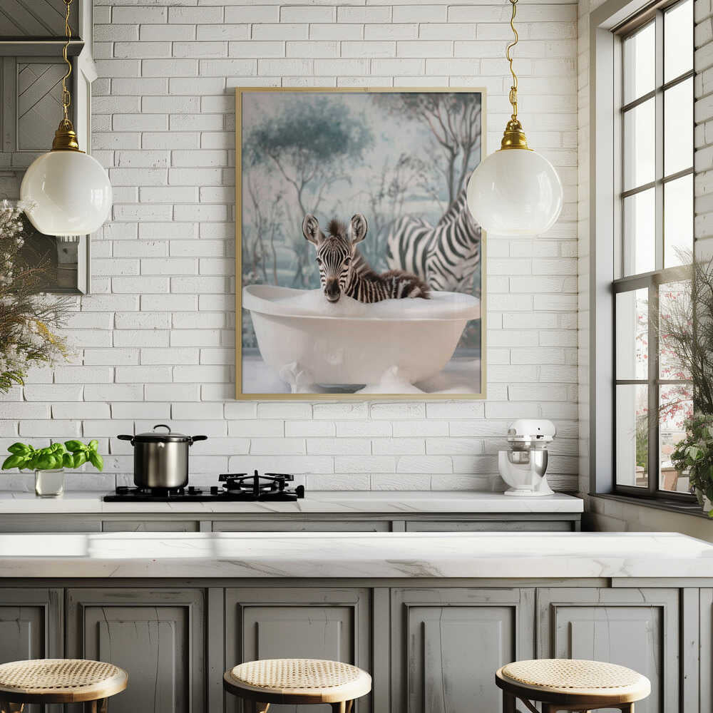 Striped Bubble Joy Poster