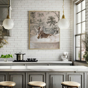 Zebra Bubble Bliss Poster