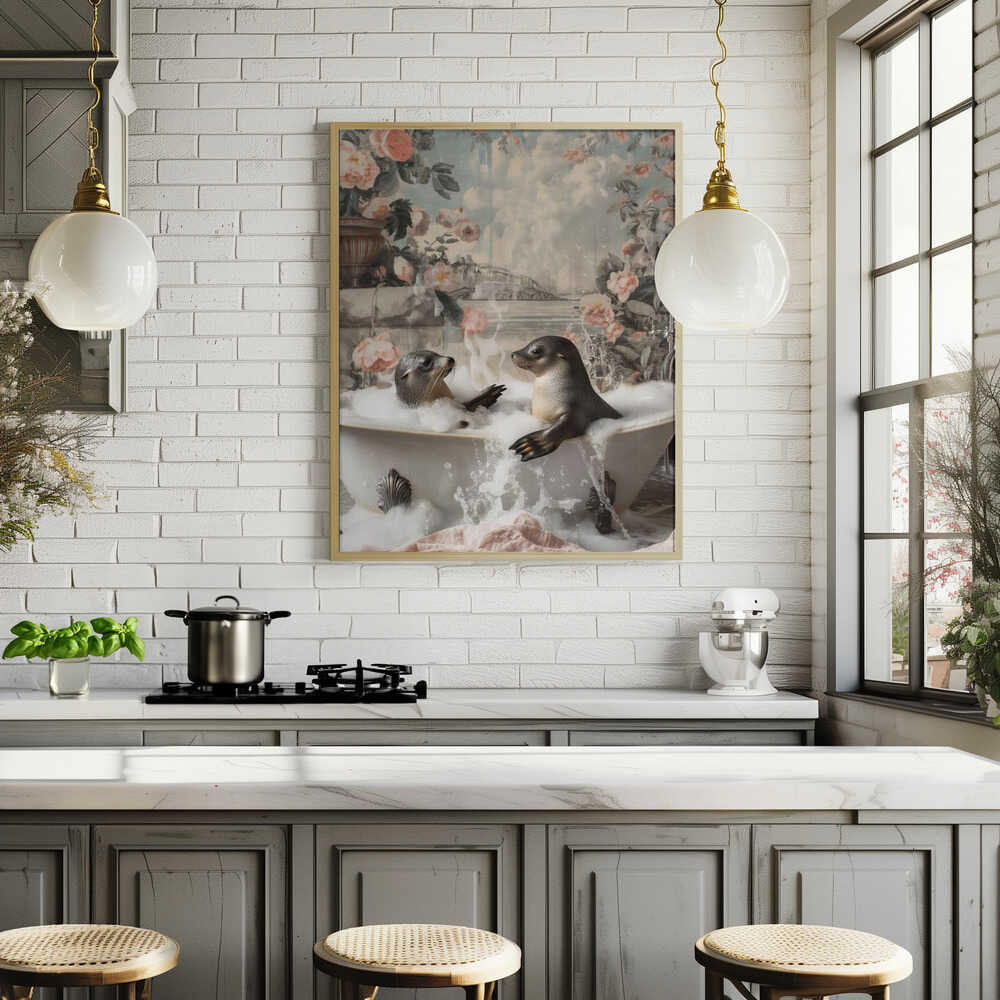 Seal Bath Bliss Poster