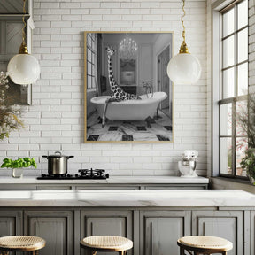 Giraffe Glam Soak Poster