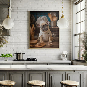 French Bulldog Puppy Chef Poster