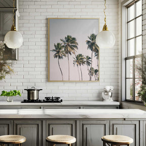 Blush Tropical Trees Poster