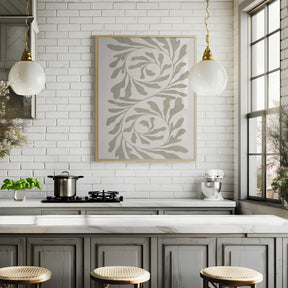 Olive Green Abstract Poster