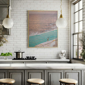 Stunning Sunset Over an Ocean Pool Poster